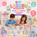 Kit Labubu para colorear niños de Wowo digital, actividades imprimibles en PDF con ilustraciones divertidas para niños.